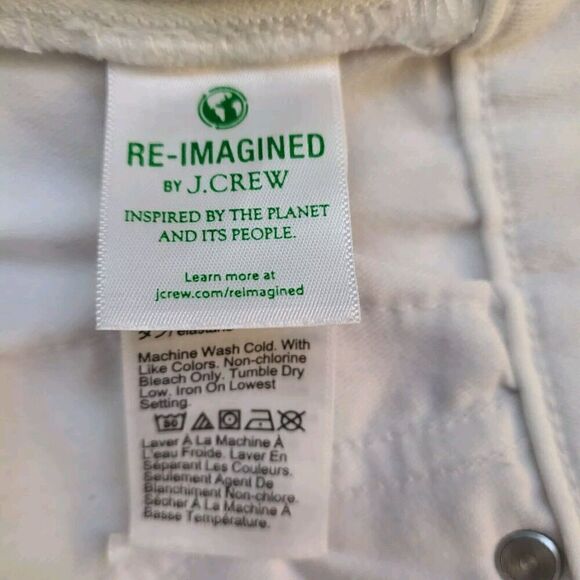 J CREW Women's Vintage Straight White Denim Jeans Ankle Length Size 30 - Picture 8 of 11